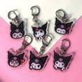 thumbnail image 4 of Llavero Kawaii Sanrio Kuromi, colgante de acrílico transparente de doble cara para bolso de niña, emoticono para novia, regalo de cumpleaños para niños, 4 of 4