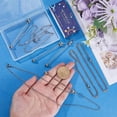 thumbnail image 3 of 1 caja de 12 piezas de cuentas en blanco para collares, barras para collares, barras para colgantes, cadena de acero inoxidable para collares., 3 of 6