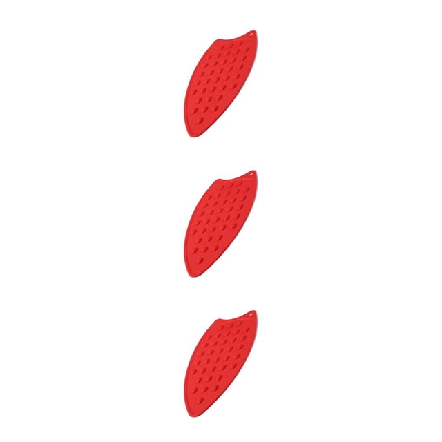 bedienty Housse de Repassage Isolation Vêtements Coussin de Fer Réutilisable Planche de Cuisine Tapis de Vaisselle Sécurité Anti-Statique Dessous de Verre Rouge 3Ensemble