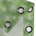 thumbnail image 4 of Ambesonne Abstract Grommet Curtain, Circular Rounded Eco, 50" x 120", Hunter Green White, 4 of 6