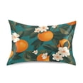 thumbnail image 7 of Yayeee Pillowcase King Size Set of 2 Satin Wrinkle Resistant Pillow Case, Orange Leaves, 7 of 7
