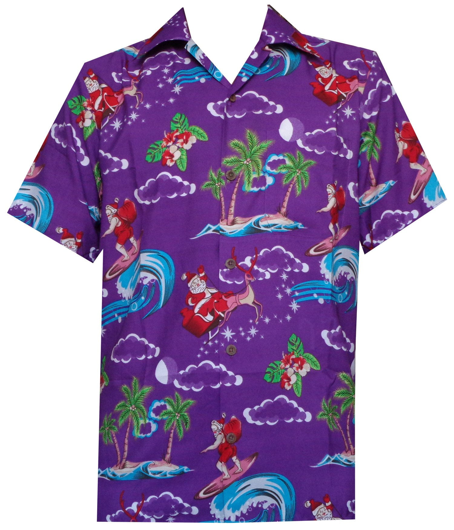 Funky Hawaiian Shirt Parrot Purple Different Sizes 
