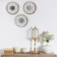 thumbnail image 4 of Rustic Round Farmhouse Wall Decor Set - 12'' Wood & Metal Medallion with 6 Interchangeable Flowers, 4 of 7