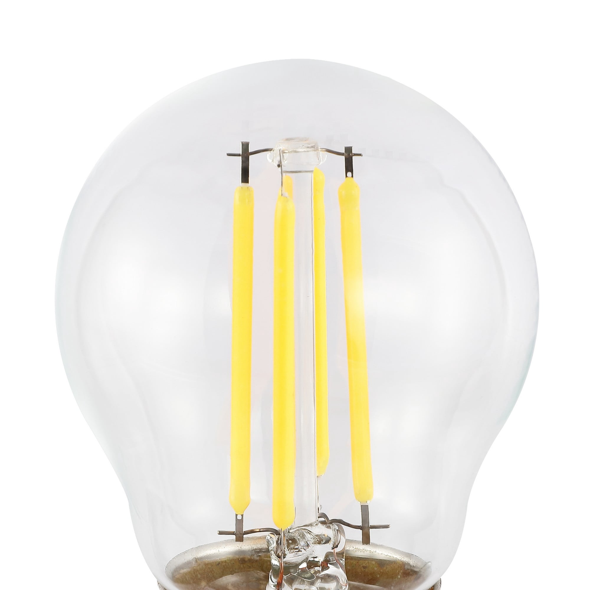 Classic Non-Dimmable G45-4W LED Edison Bulbs with E26 Base, 80+ CRI, Warm White 2700K, 420 Lumens, Clear (Pack of 6)
