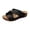 Black, variant on Peep Toe Wedge Platform Sandals for Women, Summer Thick Sole Casual Shoes with Chain Strap, Comfortable Fashion Sandals