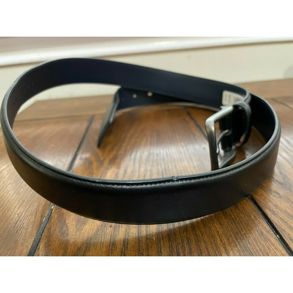 Original Penguin Men's Burnished Bird Leather Belt Black Size 42 REG