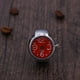 thumbnail image 2 of EeaseMX Reloj de anillo unisex, creativo, elástico, de acero inoxidable, de cuarzo, para hombre, mujer y pareja (rojo)., 2 of 7
