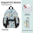 thumbnail image 5 of Police and Helicopter Blue Pattern Backpack for School, Cute School Bag with Adjustable Shoulder Straps and Padded Back, 15"x11.42"x5.5", 5 of 5