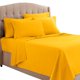 thumbnail image 1 of Clara Clark Juego De Sábanas Completas De 6 Piezas – Sábanas De Lujo De Hotel Para Cama De Tamaño Completo, Sábanas Y Fundas De Almohada Súper Suaves, Sábanas De Tamaño Completo, Color Amarillo, 1 of 1