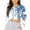 Z4-Sky Blue, variant on Womens Cropped Hoodie Ladies Long Sleeve Crop Tops Floral Printed Hoodies Hooded Pullover Sweatshirts