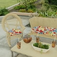 thumbnail image 2 of Jordan Manufacturing 18" x 18" Colsen Berry Red Floral Square Tufted Contoured Outdoor Wicker Seat Cushion (2 Pack), 2 of 12