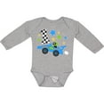 thumbnail image 3 of Inktastic Happy 1st Birthday Blue Racing Car Boys or Girls Long Sleeve Baby Bodysuit, 3 of 5