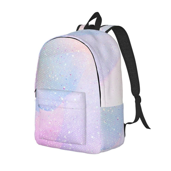 Saiise Rainbow Print Laptop Backpack - Adjustable Shoulder Straps, Water-Resistant, Large Capacity, Stylish Design, Unisex for School, Office, Travel-Medium