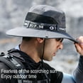 thumbnail image 5 of Xmarks Mens Womens Sun Hat Wide Brim Breathable Mesh UPF 50+ Waterproof Fishing Hat Safari Hat Foldable Boonie Cap, 5 of 9