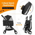 thumbnail image 7 of BestPet 3-in-1 Premium Dog/Cat Stroller, Detachable Carrier, Cup Holder, Black, 4 Wheels, 7 of 7