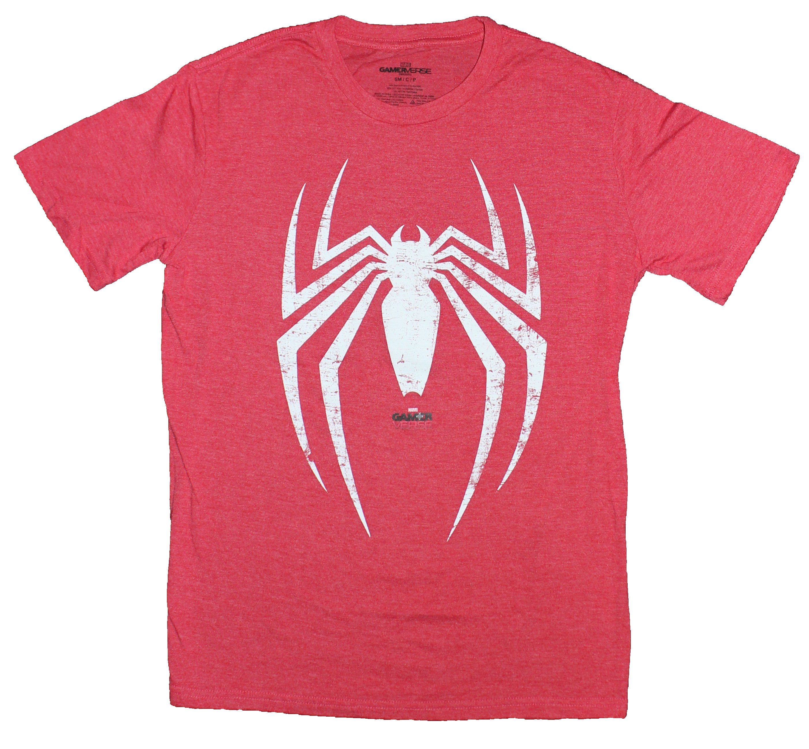 Spider-man Mens T-Shirt - Classic Distressed Gamerverse Spider Logo ...
