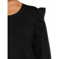 thumbnail image 4 of Heart N' Crush Women's Plus Size Ruffle Sleeve Sweater, 4 of 5