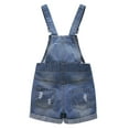 thumbnail image 2 of KIDSCOOL SPACE Baby Girl Boy Jean Overalls,Toddler Summer Denim Shortall,Blue,6-12 Months, 2 of 8