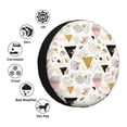 thumbnail image 4 of Fuzoiu Geometric Triangle Print Universal Spare Tire Cover with Buckle Strap, Waterproof Wheel Covers for Jeep, Trailer, RV, Truck and All Car-15 inch, 4 of 6