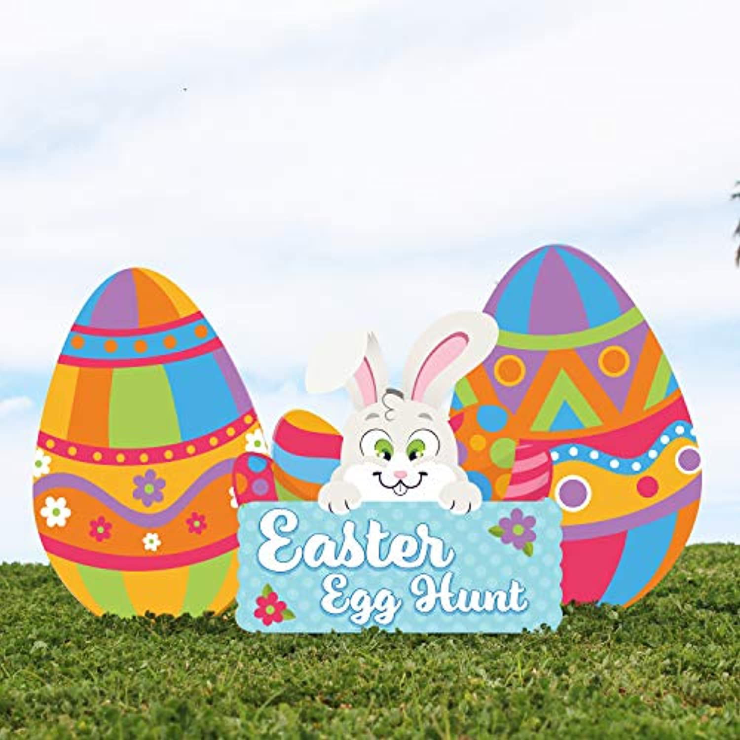 Easter Arts Craft Bonnet Decorations Egg Hunt Set 2 Wooden Chick Signs