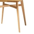 thumbnail image 3 of Pemberley Row Rubber Wood Natural Oak Pub Table Square Crisscross 35.4" Unassembled, 3 of 8