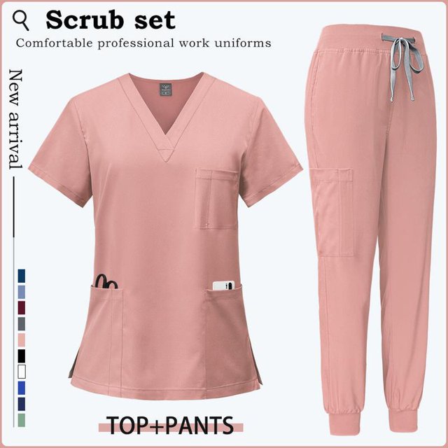 Summer Short Sleeve Work Suit Women Men's Uniforms Doctor's