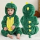 thumbnail image 3 of Green Dinosaur Zipper Hooded Onesie Nightshirt Stylish Soft Loose Home Rompers for Kids Boy Girl, 3 of 5