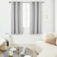 thumbnail image 4 of Deconovo 100% Blackout Curtains for Living Room, Linen Textured Window Curtains 63 inch Length 2 Panels with Gray Coating (Light Gray, 42W x 63L inch, Pack of 2), 4 of 9