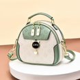 thumbnail image 2 of Bolso de hombro Fashion Clash para mujer, estilo coreano, con correa ancha, bandolera para niñas, sencillo y bonito, bolso pequeño, redondo, de metal., 2 of 4