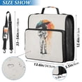 thumbnail image 2 of FORMRS Zipper Binder with Shoulder Strap 2-inch Ring 500 Sheet Capacity File Bag, White Astronaut, 2 of 5