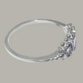 thumbnail image 4 of LBG British Made 10k White Gold Natural Tanzanite Womens Anniversary Ring - 33 size options - Size 9, 4 of 6