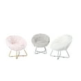 thumbnail image 6 of BirdRock Home White Faux Fur Papasan Chair with Pale Gold Legs, 6 of 7