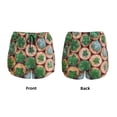 thumbnail image 3 of Balery Cactus 4 Pattern Women's Running Shorts with Liner 2 Pockets Elastic Workout Athletic Gym Yoga Shorts-Large, 3 of 7
