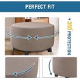 thumbnail image 5 of Ottoman Slipcover Round Ottoman Storage Cover, Ottoman Cover Stretch, Stool Folding Covers Furniture Protector Cover for Footrest Ottoman,M, 5 of 5
