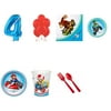 Super Mario Brothers Mario Kart Wii Party Supplies Party Pack For 32 With Blue #3 Balloon