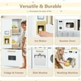 thumbnail image 6 of LINLUX Wood Kids Kitchen Playset, Pretend Play Toy Kitchen for Toddlers, w/Color Board & Fridge, White, 6 of 9