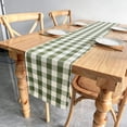 thumbnail image 4 of Checkered Cotton Linen Table Runner Farmhouse Style Dining Table Decor for Indoor Outdoor Use, 4 of 6