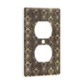 thumbnail image 2 of Yayeee Duplex Wall Plate 1-Gang 4.5"x2.7" Home Receptacle Light Switch Decorative Outlet Cover, Black Floral Pattern, 2 of 7