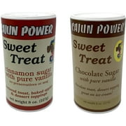 Cajun Power Sweet Treat (Spices/Seasoning) Powder Toppings - Cinnamon Sugar (8oz) and Chocolate Sugar (8oz) H1