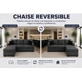 thumbnail image 3 of Sala Esquinera El Bazar Store Denver Gris Oxford 200x140 cm Lado derecho e Izquierdo Lino nacional Sofa, 3 of 10