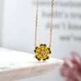 thumbnail image 4 of Gem Stone King 18K Rose Gold Plated Silver Yellow Citrine and White Diamond Pendant Necklace for Women (3.28 Cttw, Heart Shape 6MM, with 18 inch Chain), 4 of 4