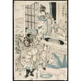 thumbnail image 3 of Katsushika Hokusai 14x18 Black Modern Framed Museum Art Print Titled - The Palace of King Zhou of China (1807), 3 of 5