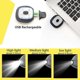 thumbnail image 2 of Gorro de punto con luz LED, recargable por USB, 4 luces LED, unisex, cálido, para invierno, con linterna, 2 of 5