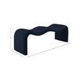 thumbnail image 3 of Meridian Furniture Willow Navy Chenille Fabric Bench, 3 of 11