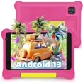 thumbnail image 1 of Kids Tablet 7 inch, Android 12 Go Quad Core, 2GB RAM + 32GB ROM, 128GB Expansion, HD Display, Wi-Fi, Children Tablet with Parent Control - Pink, 1 of 5