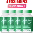 thumbnail image 2 of ¡1-4 PAQUETES de polvo de hoja de MORINGA OLEIFERA orgánico certificado 30x - Calidad premium NUEVO Mejor, 2 of 7
