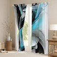 thumbnail image 3 of Manfei Blue Black and Gray Blackout Curtains, Modern Abstract Artwork, 3 of 6