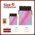 thumbnail image 3 of Rocae Fun Rainbow Print Christmas Drawstring Linen Gift Bag with Drawstrings Treat Bag Goody Present Bags for Christmas Party Favor, 3 of 8