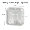 thumbnail image 3 of 10pack- 8 x 8 Aluminum foil Pans Disposable Heavy Duty Square baking Cake Pan Cooking Tins Homemade Breads Oven Pan Baking cake Roasting Pans, 3 of 7