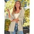thumbnail image 3 of Women's Cardigan, New Cardigan Large Button Fashion Top, 3 of 5
